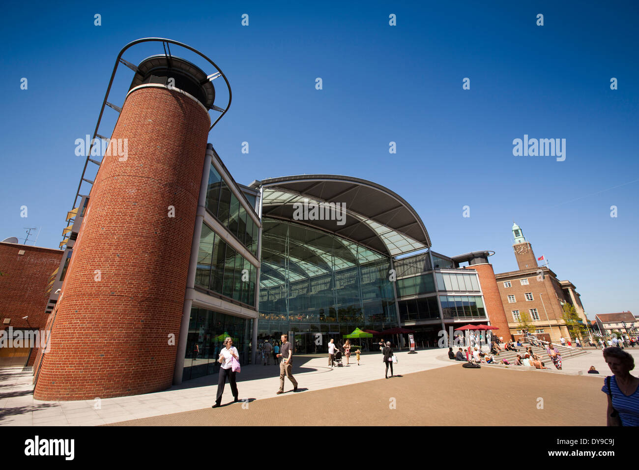 Royaume-uni, Angleterre, Norwich, Norfolk, le Forum Banque D'Images