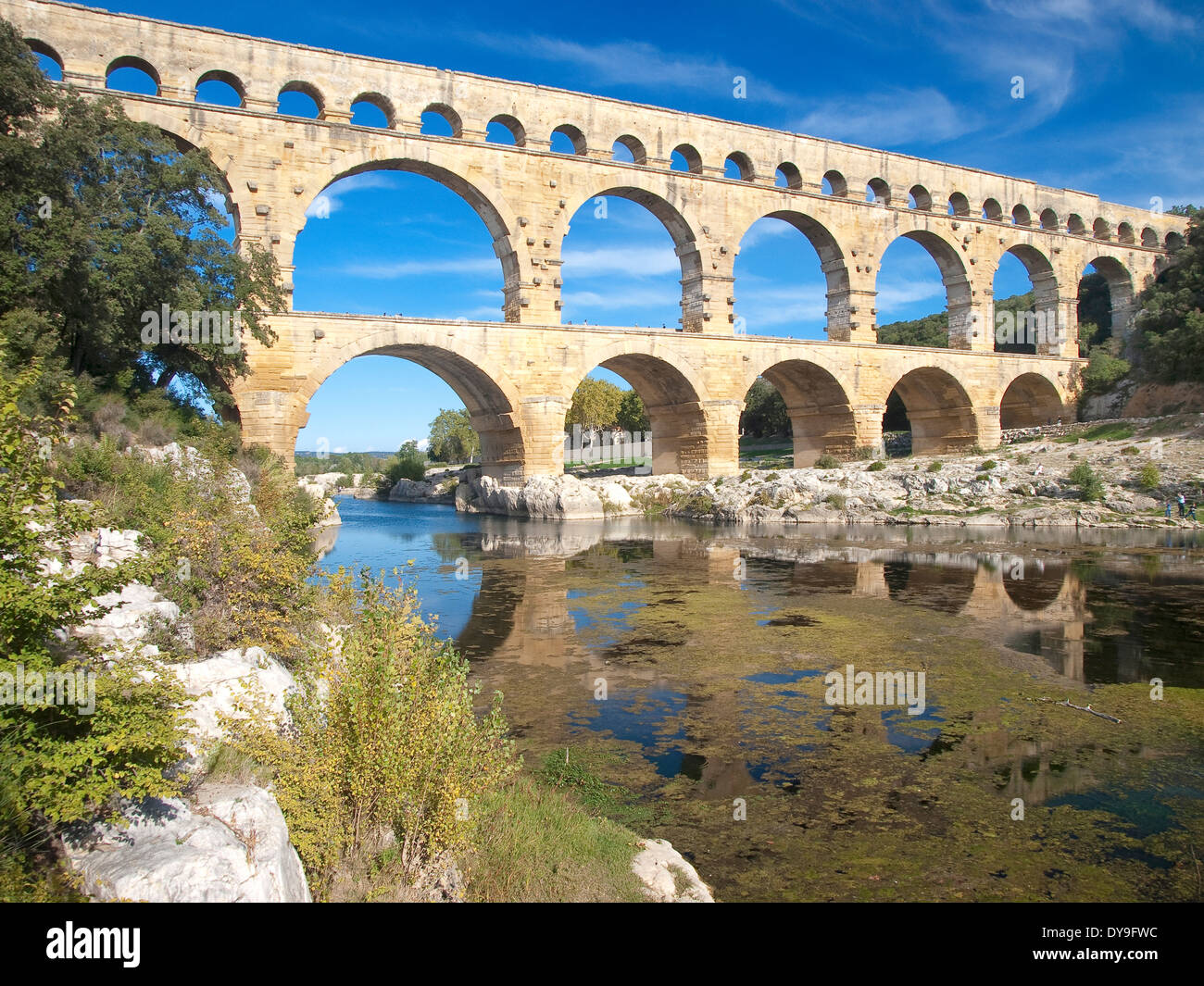 Pont du Gard, France, Europe Banque D'Images