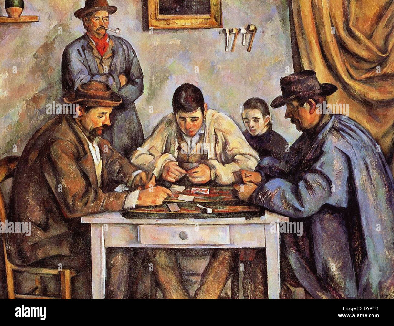 Paul Cézanne Les joueurs de cartes 1 Banque D'Images