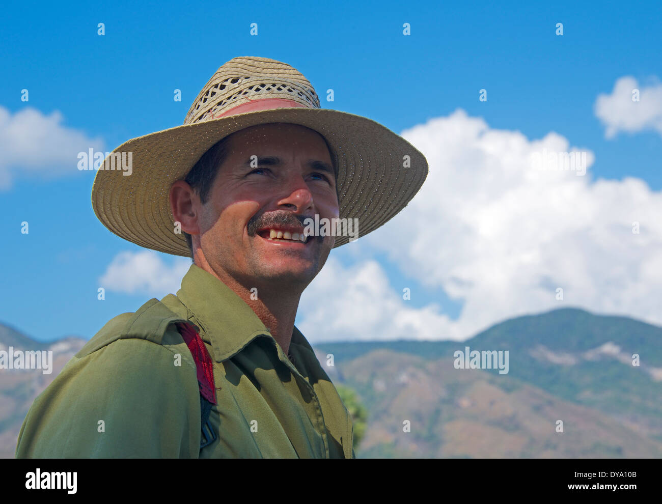 Close-up of a horseman, province de Sancti Spiritus Cuba Banque D'Images