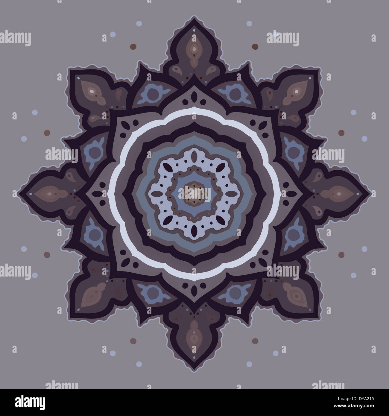 Mandala. Indian motif décoratif. Banque D'Images