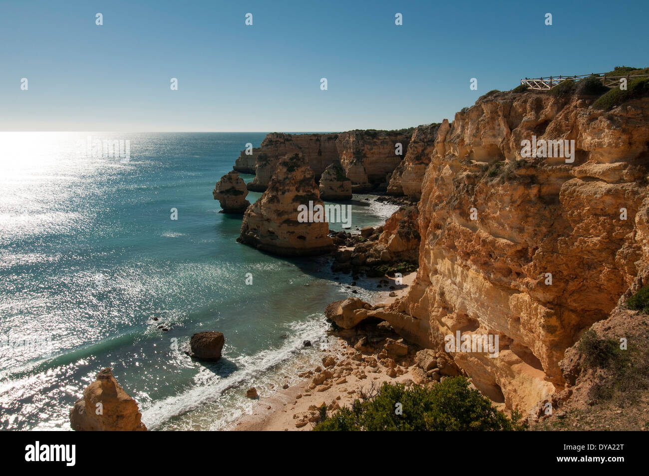 Praia da Marinha beach dans l'Algarve Portugal Banque D'Images