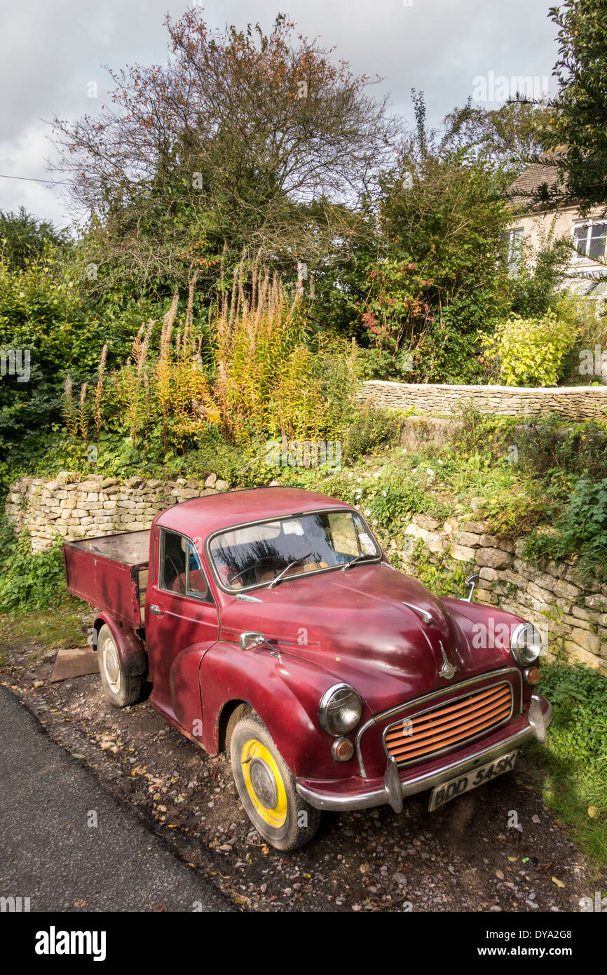 Old Morris 1000, le ramasseur Vatch, Stroud, Gloucestershire, Royaume-Uni Banque D'Images