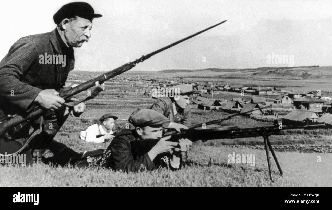 Historique de la DEUXIÈME GUERRE MONDIALE seconde guerre mondiale guerre seconde guerre mondiale, les troupes allemandes de la Russie socialiste national nazi de la guérilla de l'opposition Banque D'Images