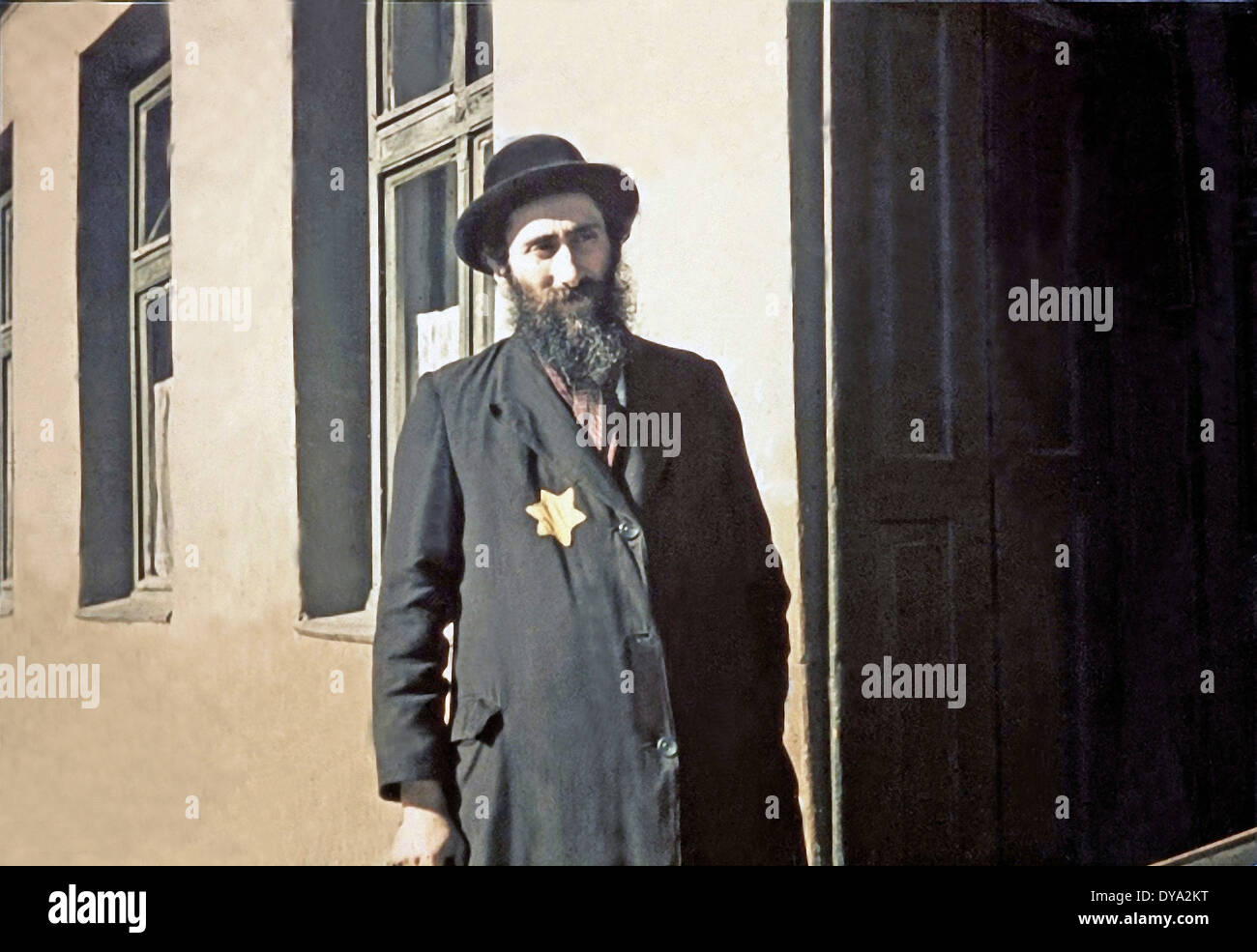 Historique de la DEUXIÈME GUERRE MONDIALE seconde guerre mondiale guerre seconde guerre mondiale Pologne nazie du ghetto de Lodz National-socialistes juifs religieux Litzmannstadt, Star Banque D'Images