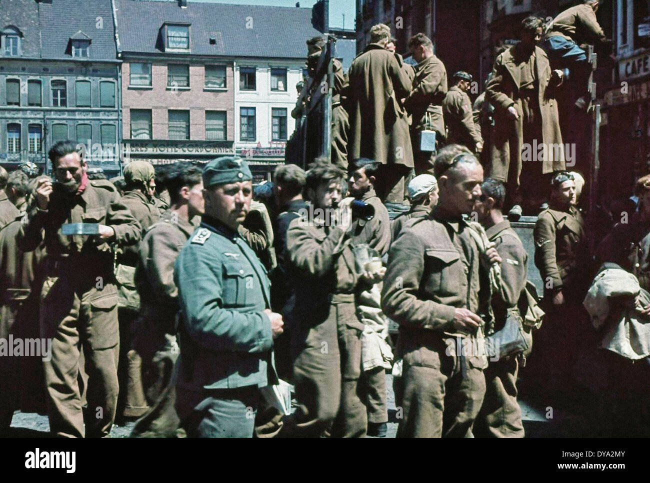 Historique de la DEUXIÈME GUERRE MONDIALE seconde guerre mondiale guerre seconde guerre mondiale bataille lutte Dunkerque les prisonniers britanniques militaires soldats allemands nazis 1940 N Banque D'Images
