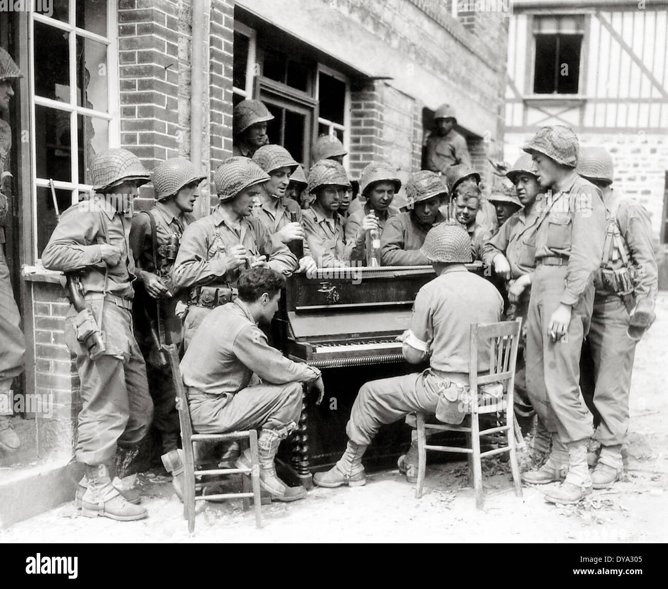 Historique de la Deuxième Guerre mondiale Seconde Guerre mondiale Guerre mondiale Seconde Guerre mondiale l'opération Overlord Overlord groupe invasion militaire des soldats américains si piano Banque D'Images