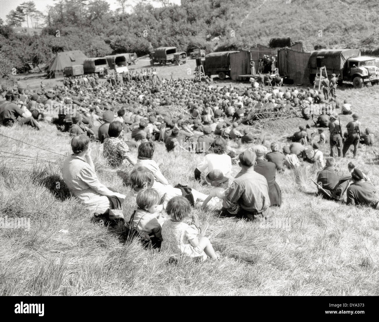 Historique de la Deuxième Guerre mondiale Seconde Guerre mondiale Guerre mondiale Seconde Guerre mondiale l'opération Overlord Overlord invasion des civils français siéger les soldats canadiens m Banque D'Images