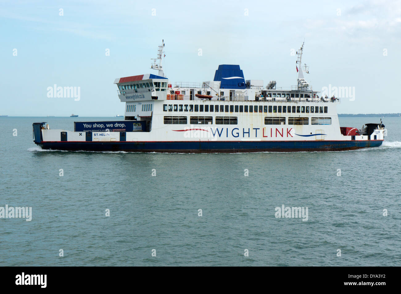 L'Wightlink ferry entre Portsmouth et l'île de Wight. Banque D'Images