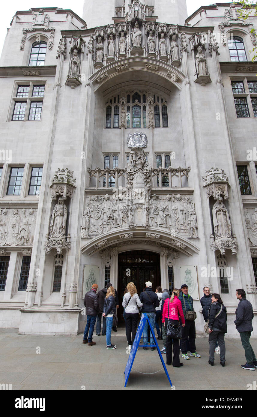 La Cour suprême cour d'appel finale en place du Parlement de Londres. Banque D'Images