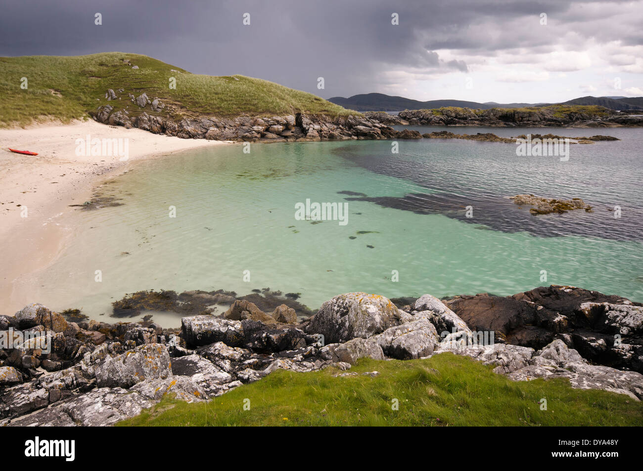 Temple Sands ( Teampaill Traigh un ) sur l'île de Little Bernera Banque D'Images