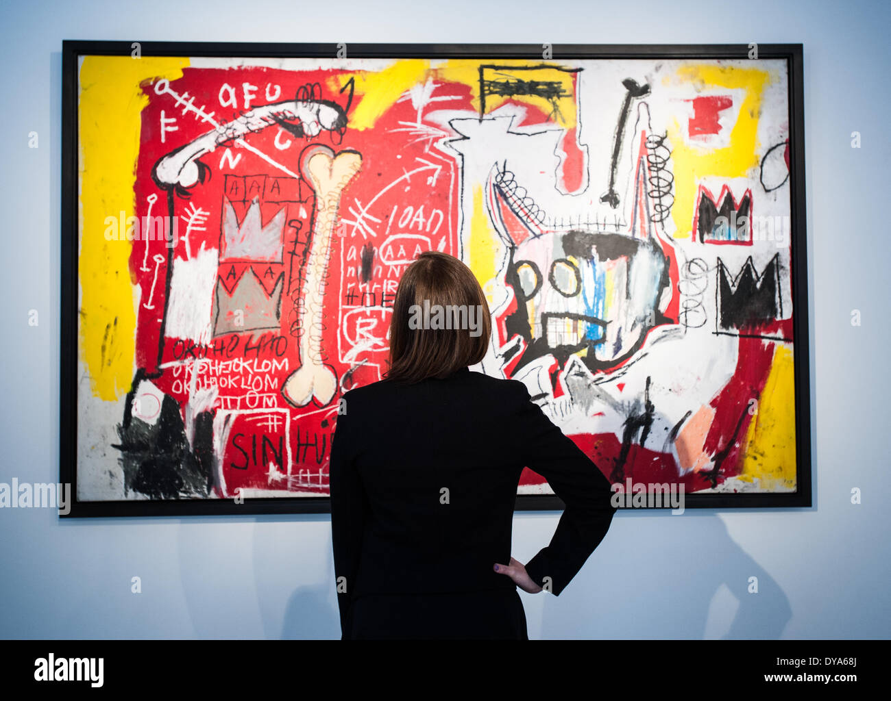 Londres, Royaume-Uni - 11 Avril 2014 : aperçu de l'après-guerre et contemporain Art evening sale qui aura lieu à New York le 13 mai. Credit : Piero Cruciatti/Alamy Live News Banque D'Images