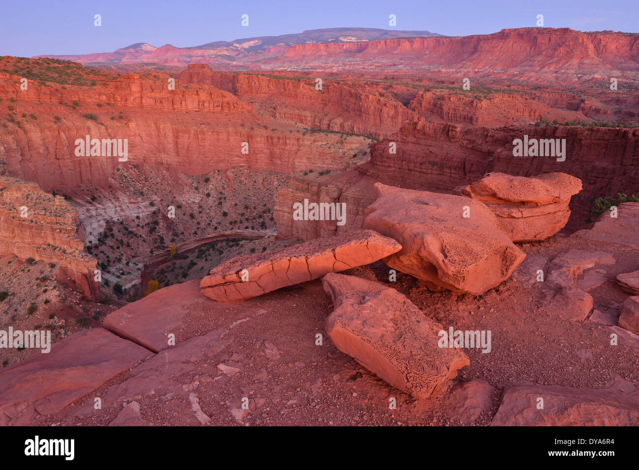 États-unis d'Amérique États-unis Utah Colorado plateau sud du Capitol Reef National Park juniper canyon Goosenecks Fremont river l Banque D'Images