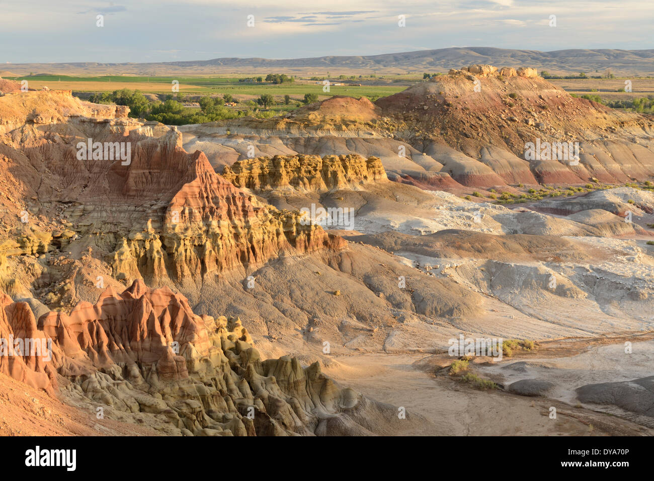 Nord Ouest de l'ouest du Wyoming USA America United States Greybull Devils badlands paysage nature Cuisine outback érosion ame Banque D'Images