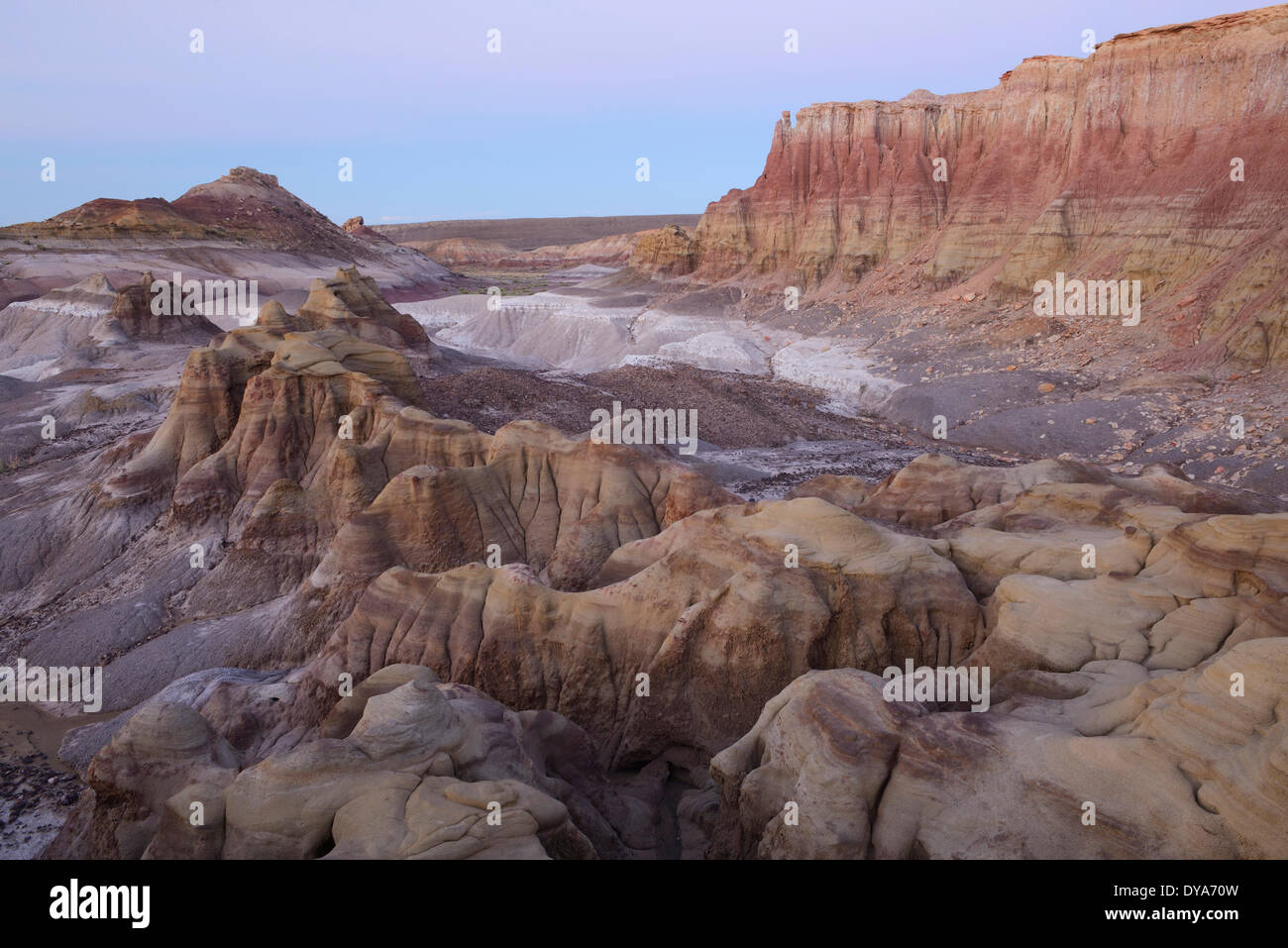Nord Ouest de l'ouest du Wyoming USA America United States Greybull Devils badlands paysage nature Cuisine outback érosion ame Banque D'Images