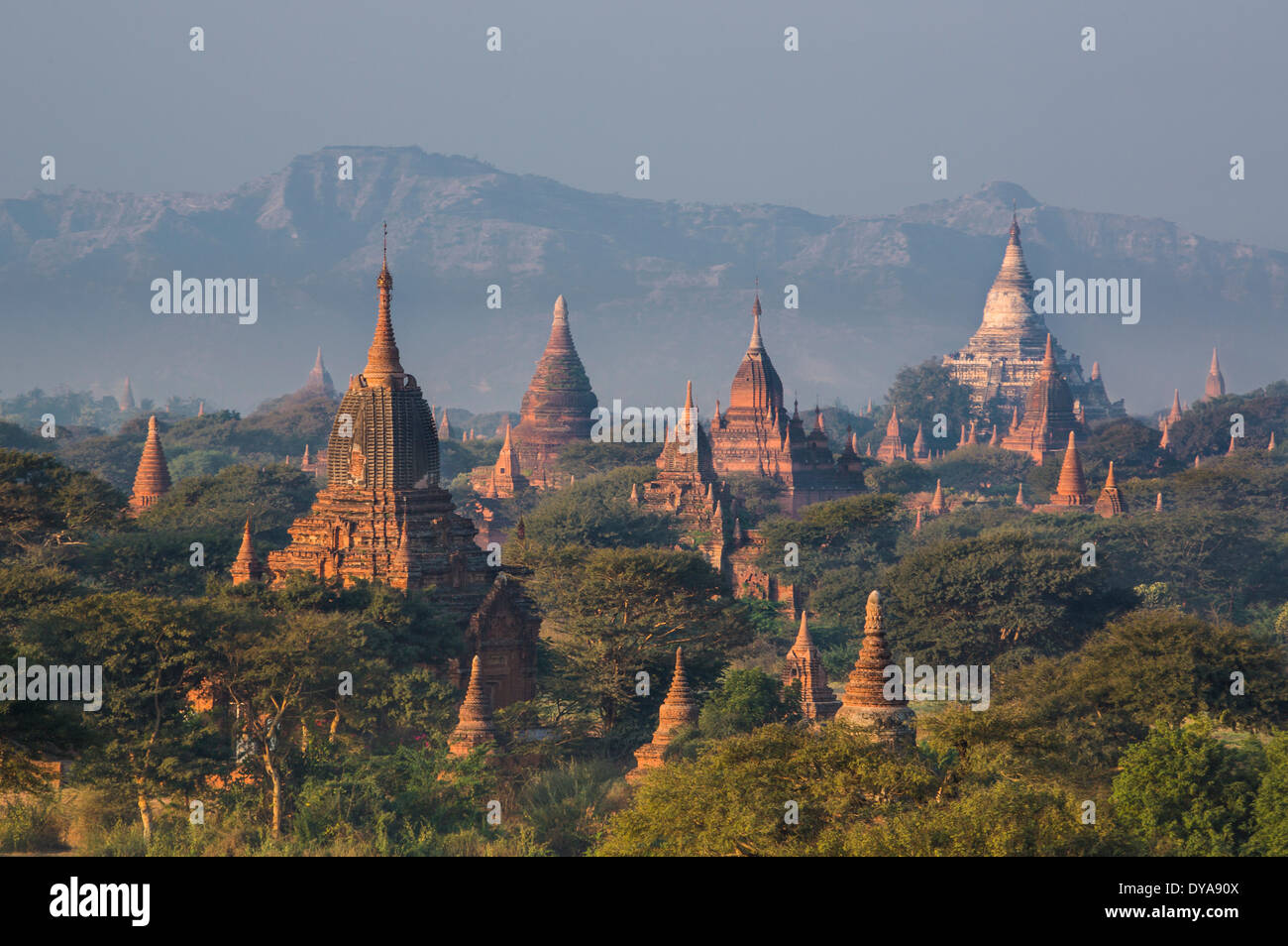 L'architecture, Bagan, Mandalay, Myanmar, Birmanie, Asie, célèbre, historique, Skyline, temple, tourisme, touristique, voyage Banque D'Images