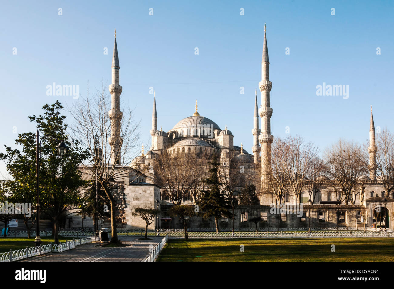 Vue sur la mosquée bleue à Istanbul, sultanahmed Banque D'Images