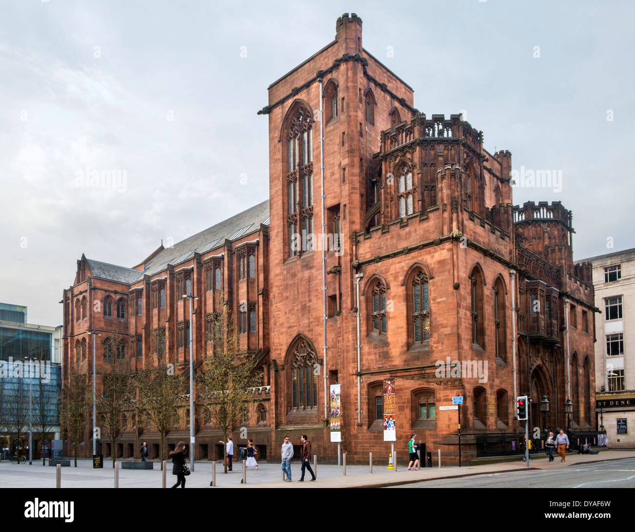 La bibliothèque John Rylands, Deansgate, Manchester, Angleterre, RU Banque D'Images