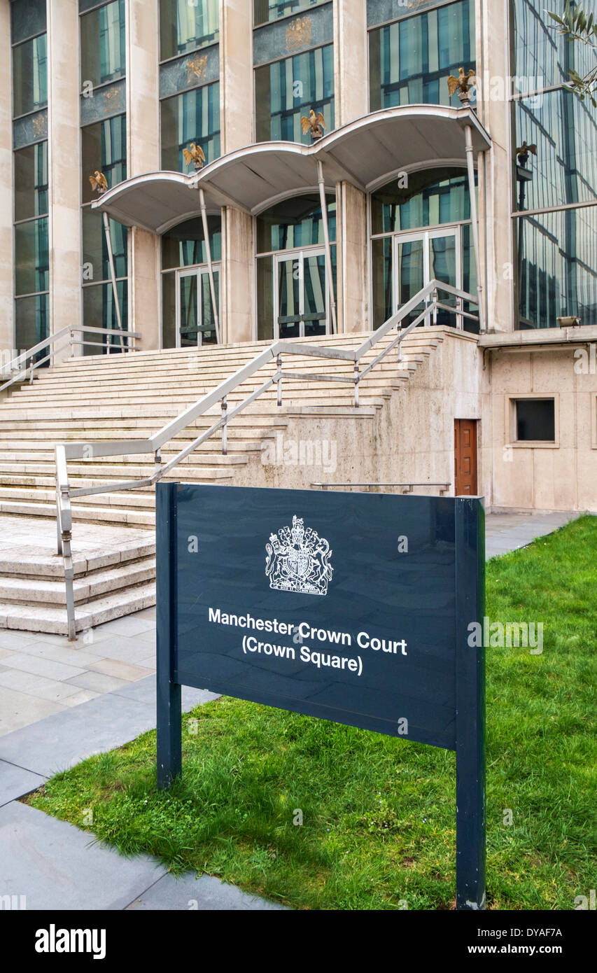 Le Tribunal de la Couronne de la Couronne, Manchester Square, Manchester, Angleterre, RU Banque D'Images