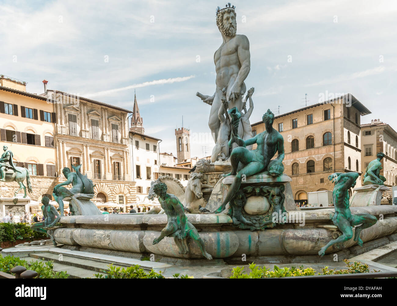 Statue de Neptun à Florence monument, Italie Banque D'Images