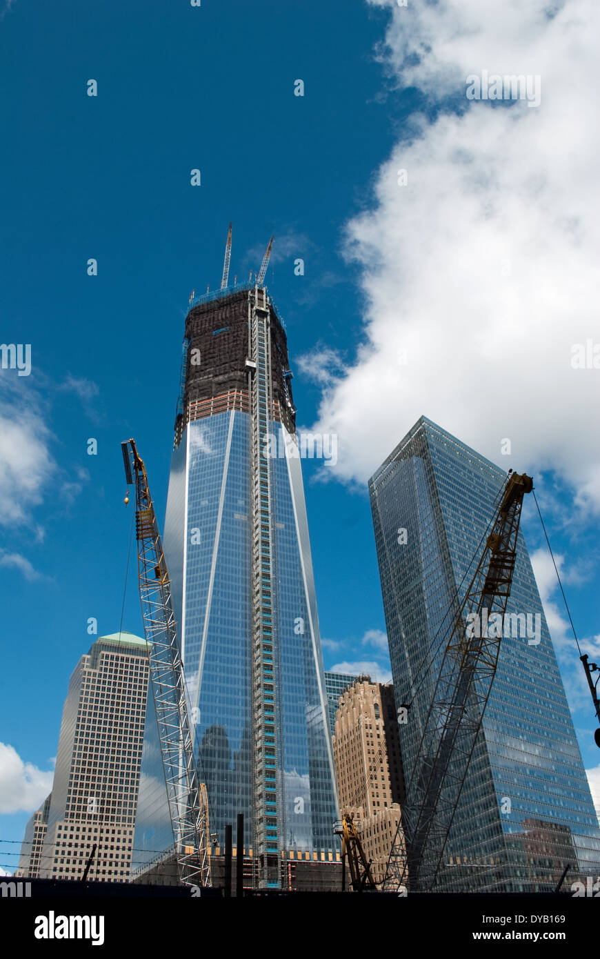 La reconstruction du World Trade Center Banque D'Images