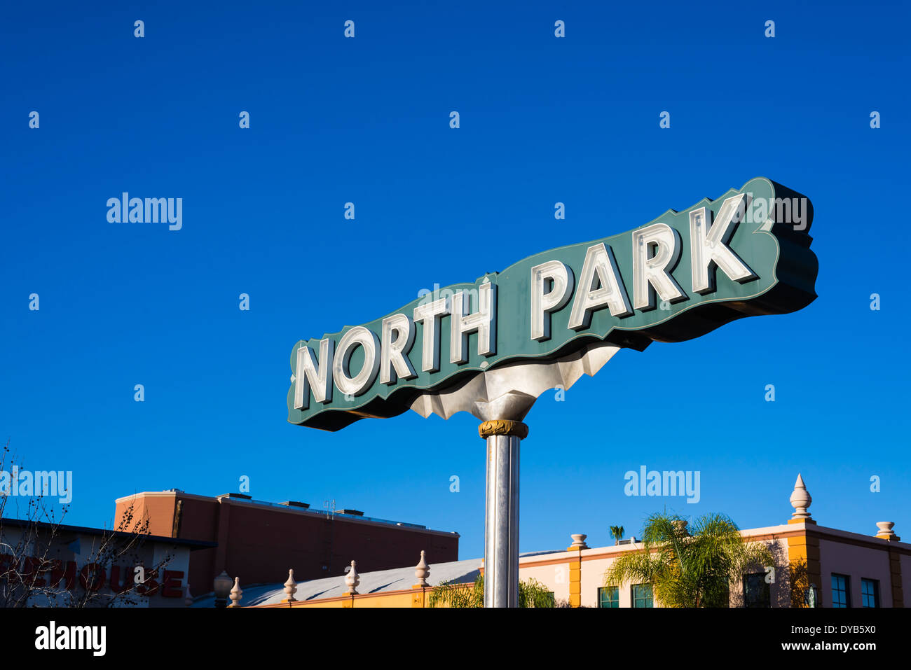 North Park street sign. San Diego, Californie, États-Unis. Banque D'Images