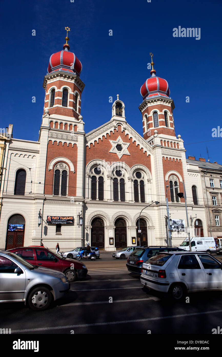 Plzen la Grande Synagogue est la deuxième plus grande synagogue de Europe Pilsen République tchèque Banque D'Images