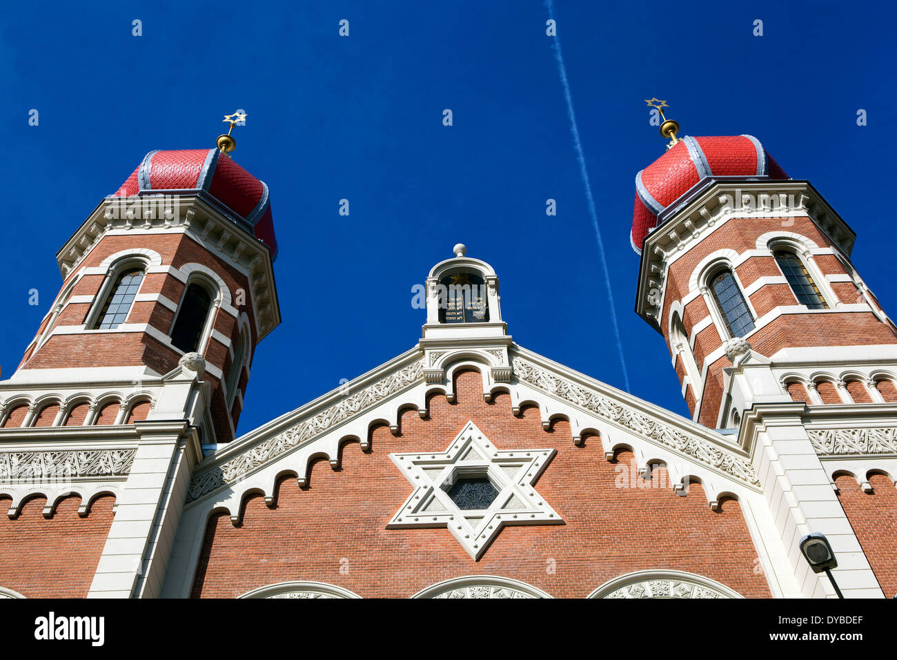 La Grande Synagogue de Plzeň (Pilsen), la République tchèque est la deuxième plus grande synagogue d'Europe Banque D'Images