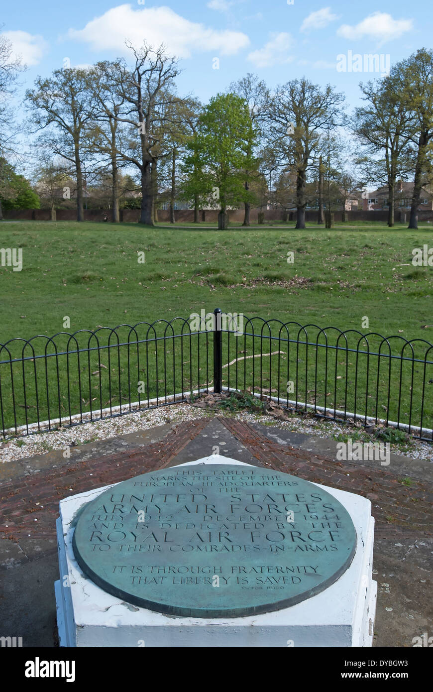 D-Day Memorial sur le site de la Cour suprême de l'administration centrale des forces expéditionnaires alliées, bushy park, Middlesex, Angleterre Banque D'Images