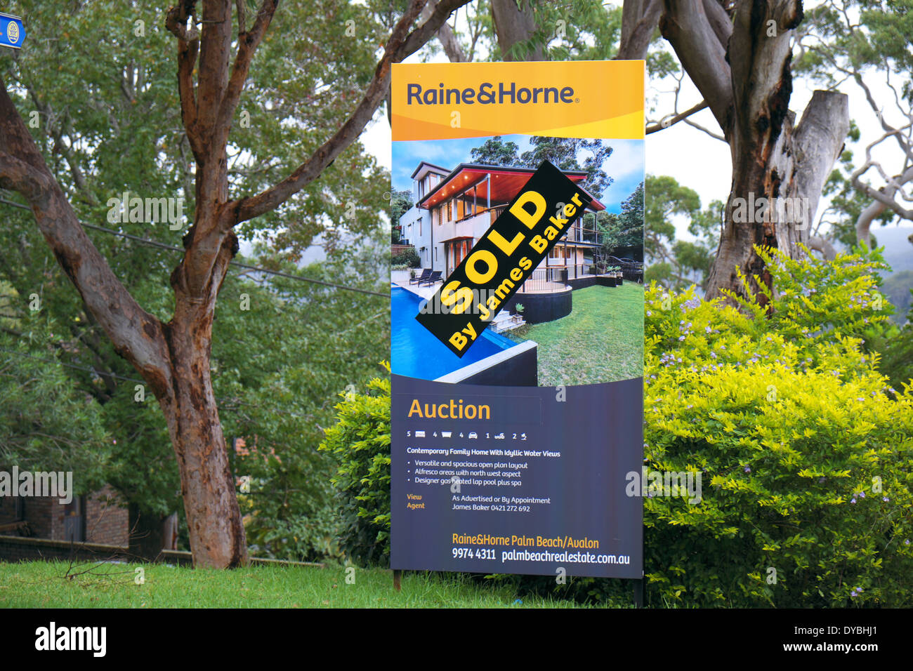 Propriété résidentielle à vendre/vendue à Avalon, sydney, australie Banque D'Images