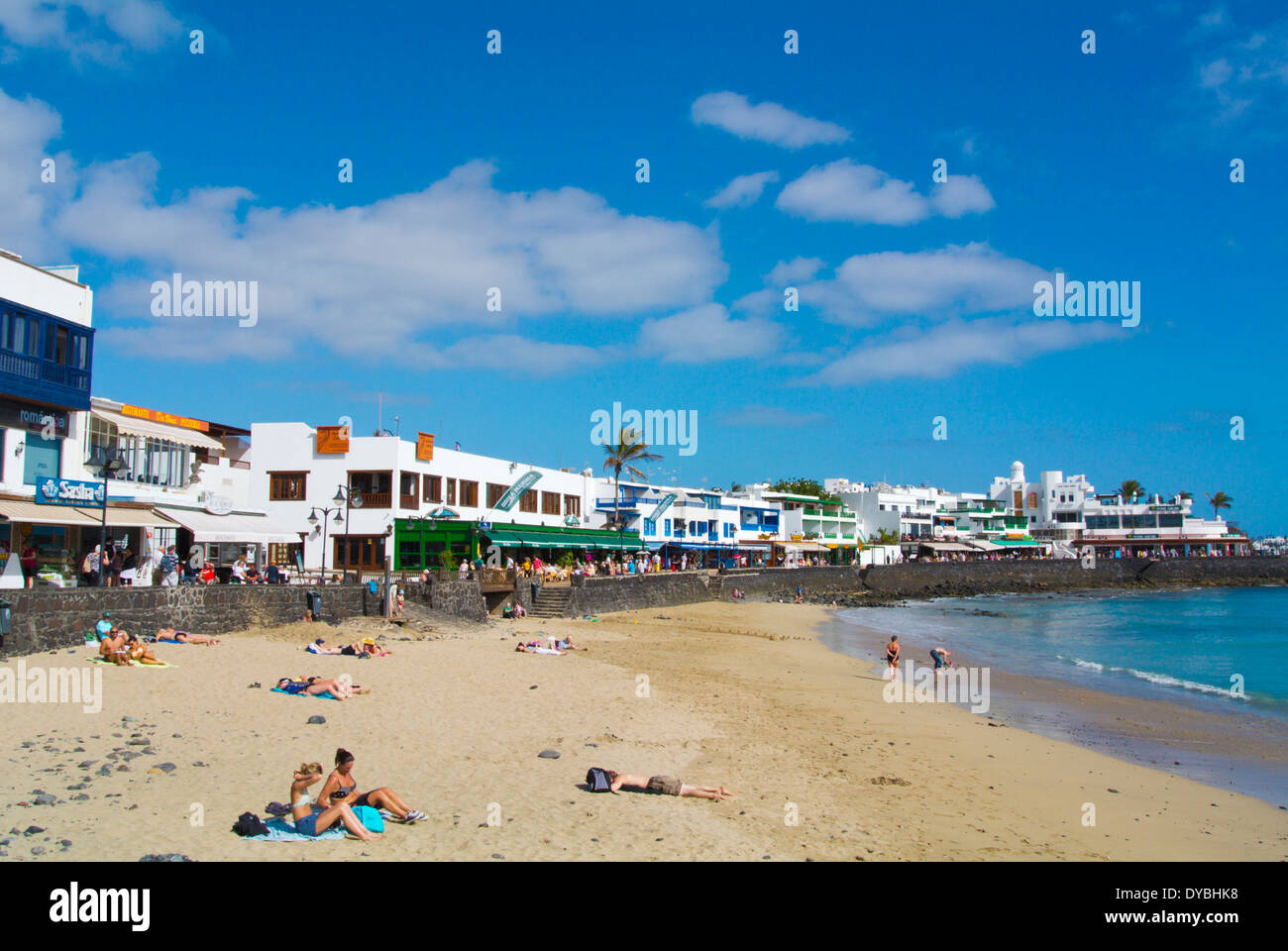 Playa Blanca, plage je Playa Blanca, Lanzarote, Canary Islands, Spain, Europe Banque D'Images