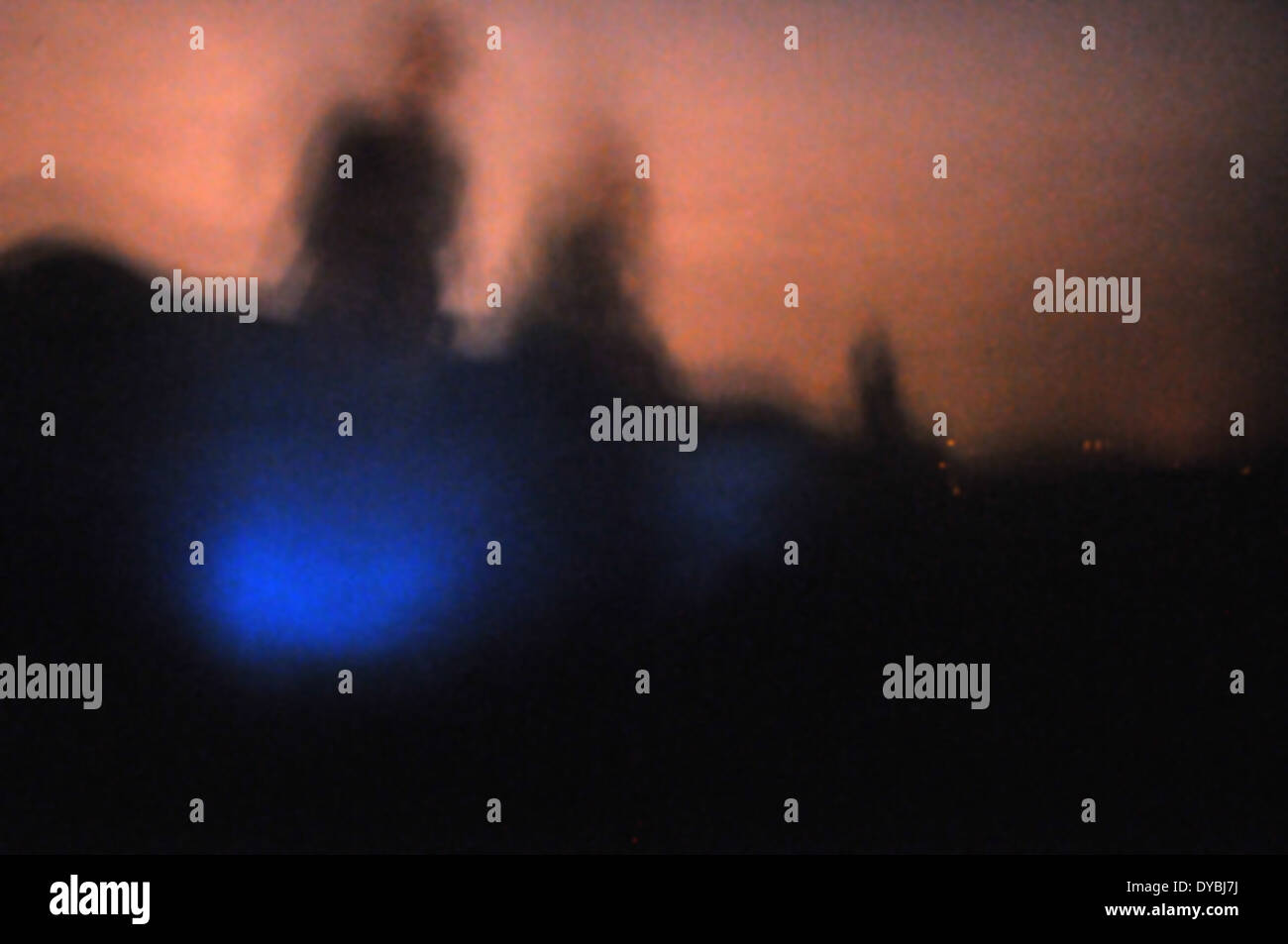 La bioluminescence, la baie de Kaneohe, Hawaii Banque D'Images