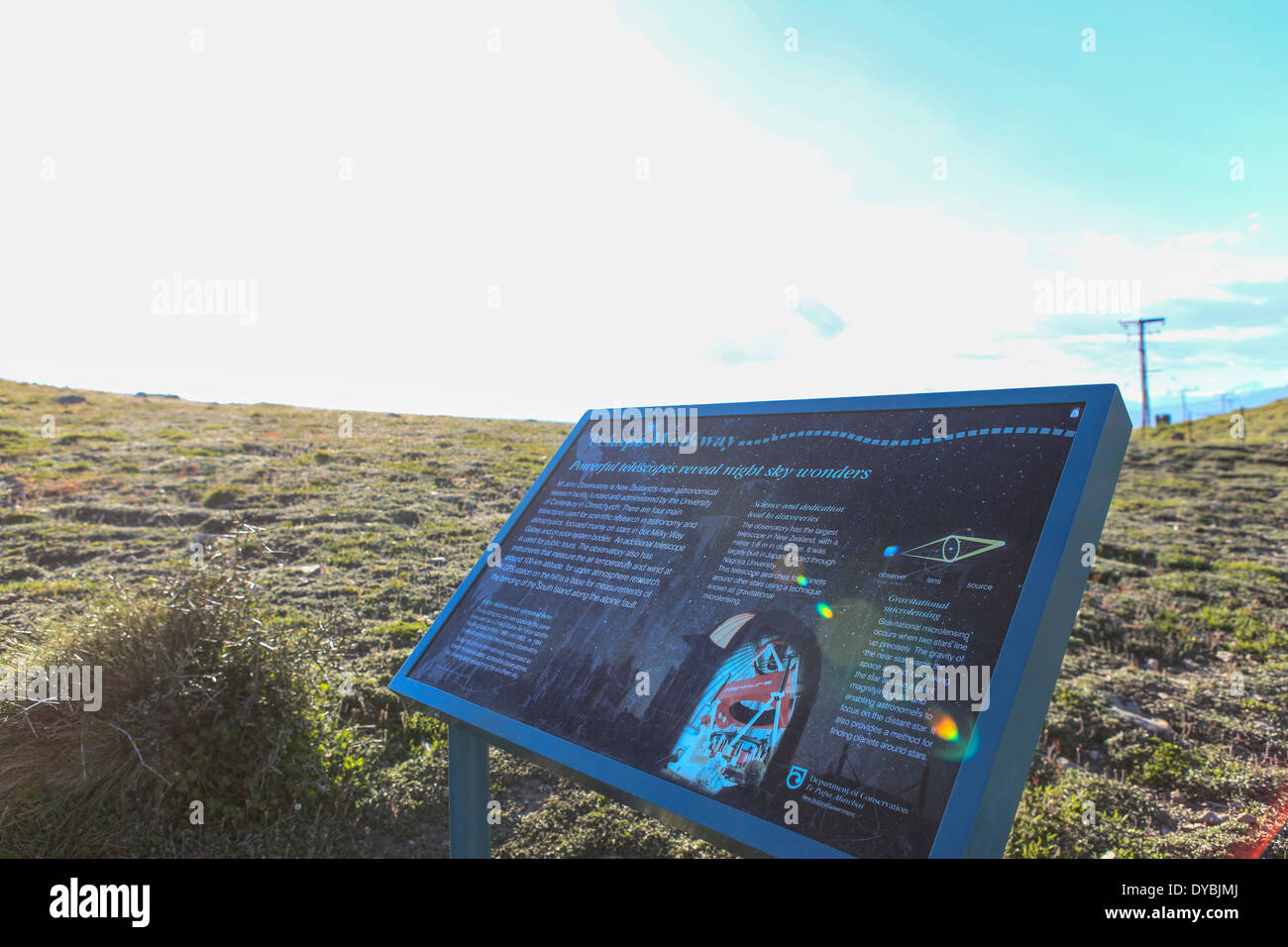 Passerelle Tekapo conseil introduction Banque D'Images