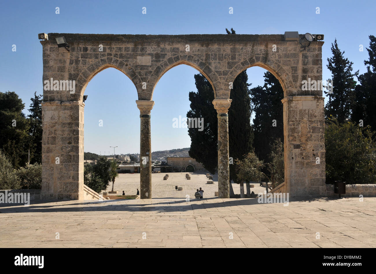 Portal à l'esplanade des Mosquées, le Mont du Temple, vieille ville de Jérusalem, Israël Banque D'Images