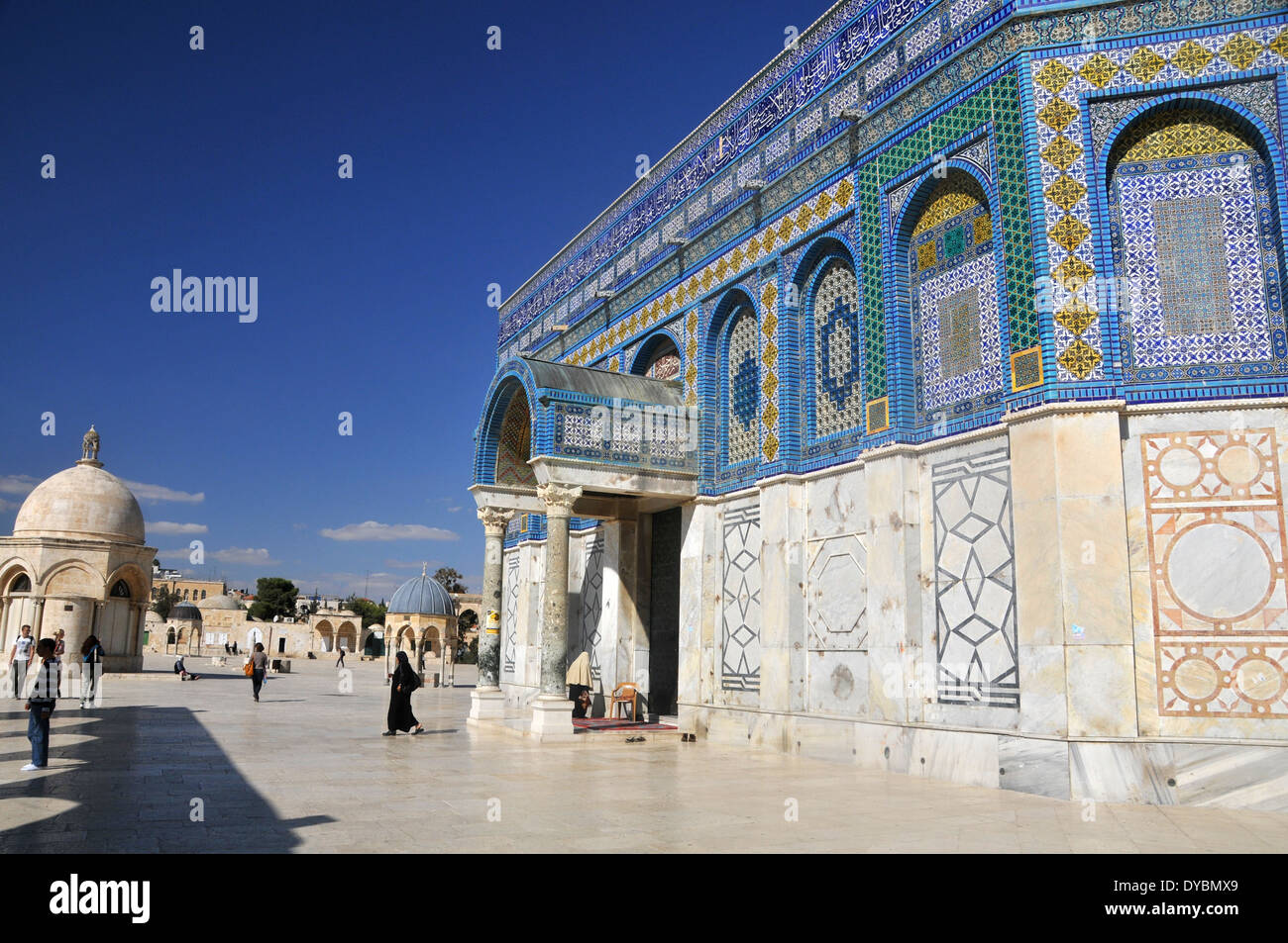 Dôme du rocher sur le Mont du temple, mosquée, vieille ville de Jérusalem, Israël Banque D'Images