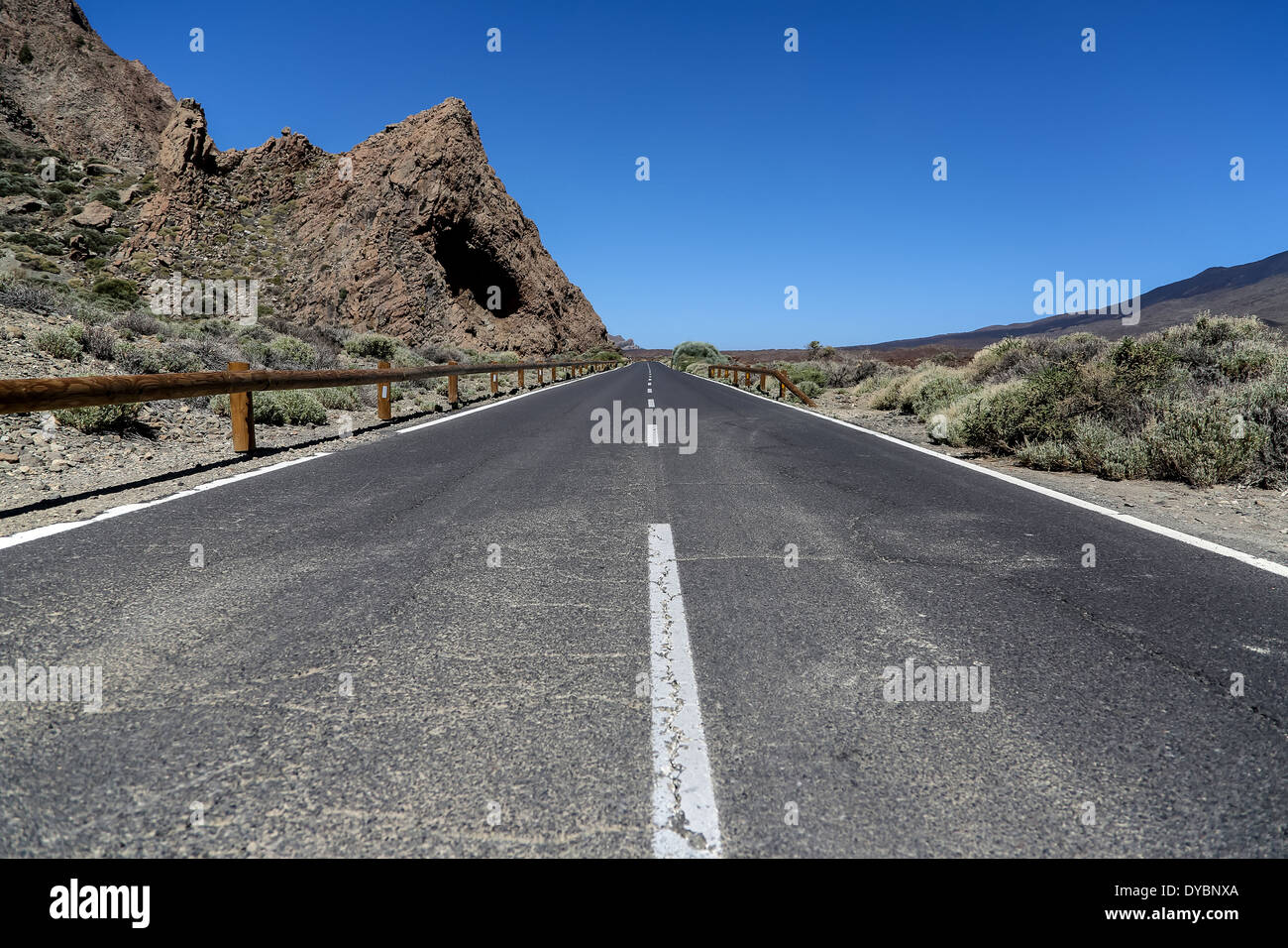Paysage dans le Parc National du Teide à Tenerife, Espagne Banque D'Images