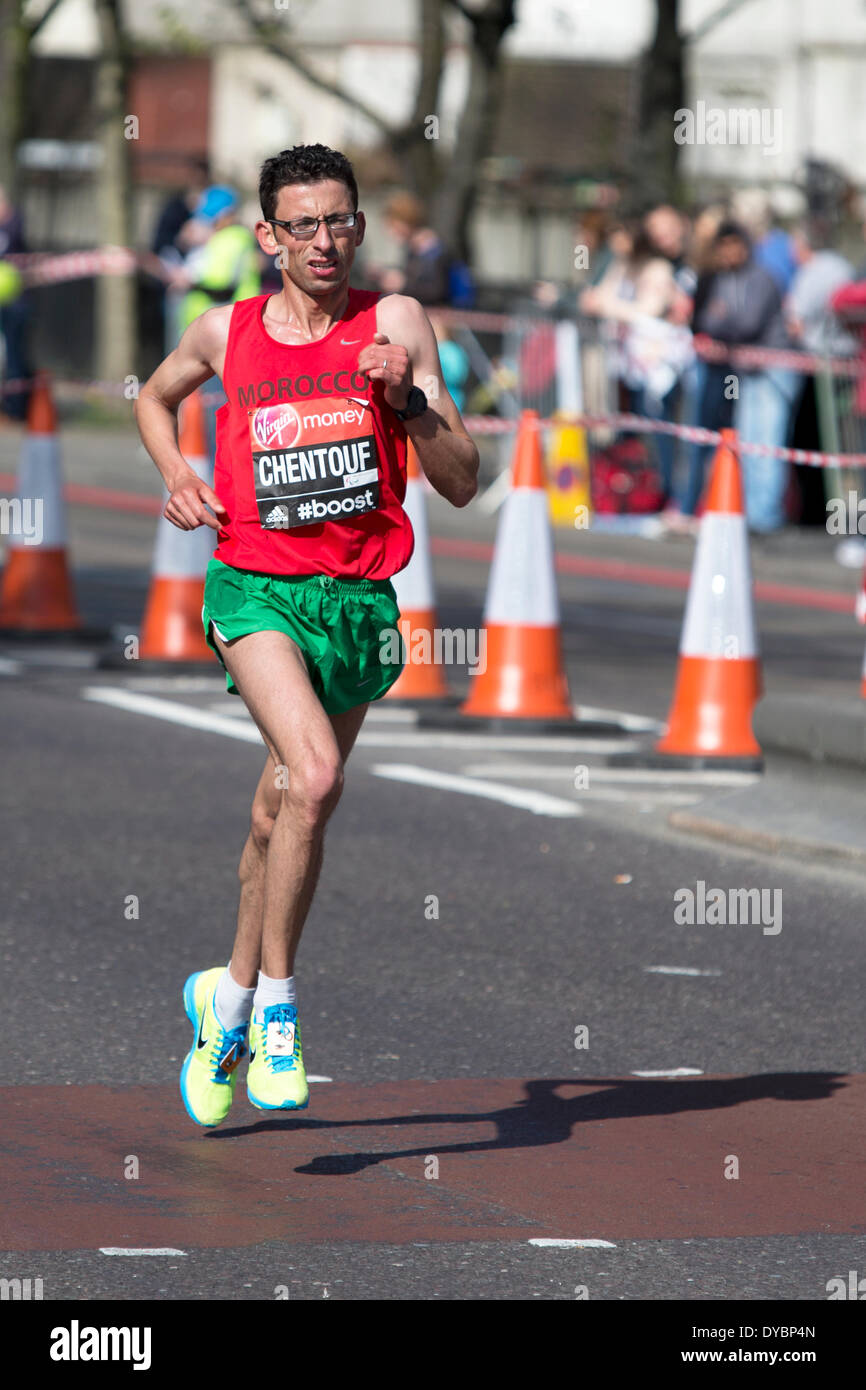 Londres, Royaume-Uni. 13 avr, 2014. El Amin DABACHI 13 avril 2014. Virgin Money Marathon de Londres 2014, l'Autoroute, Londres, Royaume-Uni. Crédit : Simon Balson/Alamy Live News Banque D'Images