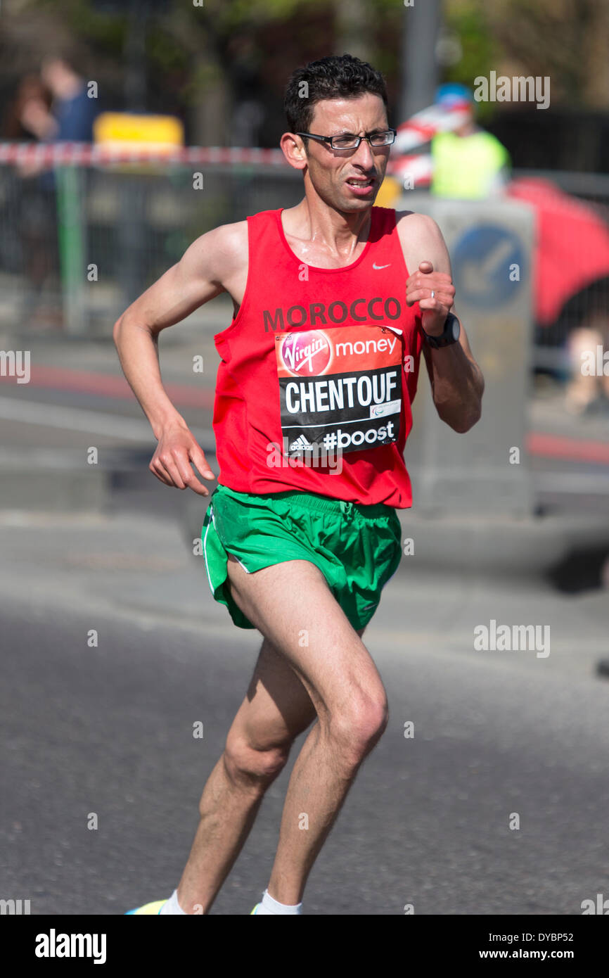 Londres, Royaume-Uni. 13 avr, 2014. El Amin DABACHI 13 avril 2014. Virgin Money Marathon de Londres 2014, l'Autoroute, Londres, Royaume-Uni. Crédit : Simon Balson/Alamy Live News Banque D'Images