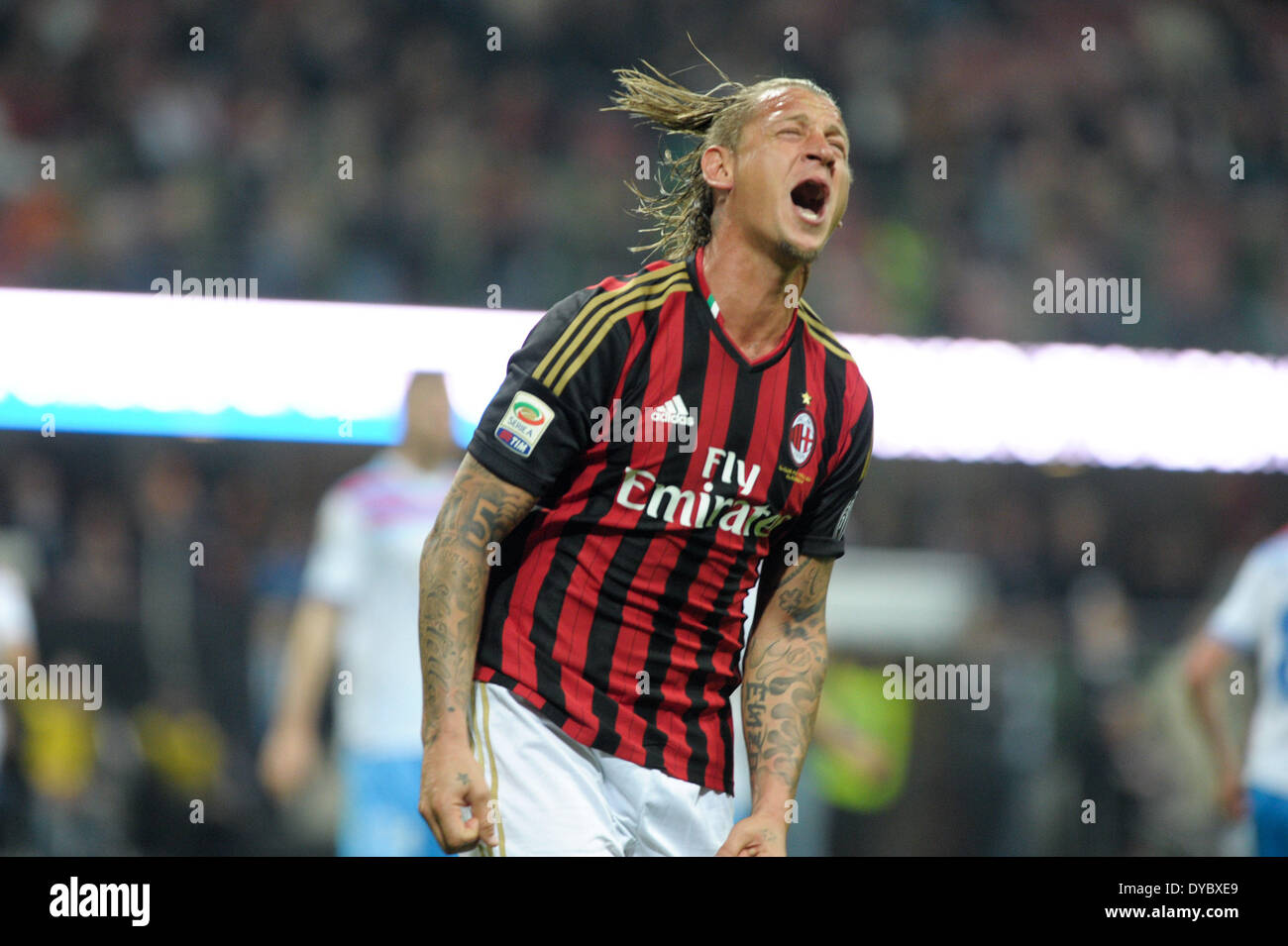 Milan, Italie. 13 avr, 2014. Mexes (Milan) au cours de la série Amatch entre Milan vs Catane, le 13 avril 2014. Credit : Adamo Di Loreto/NurPhoto ZUMAPRESS.com/Alamy/Live News Banque D'Images