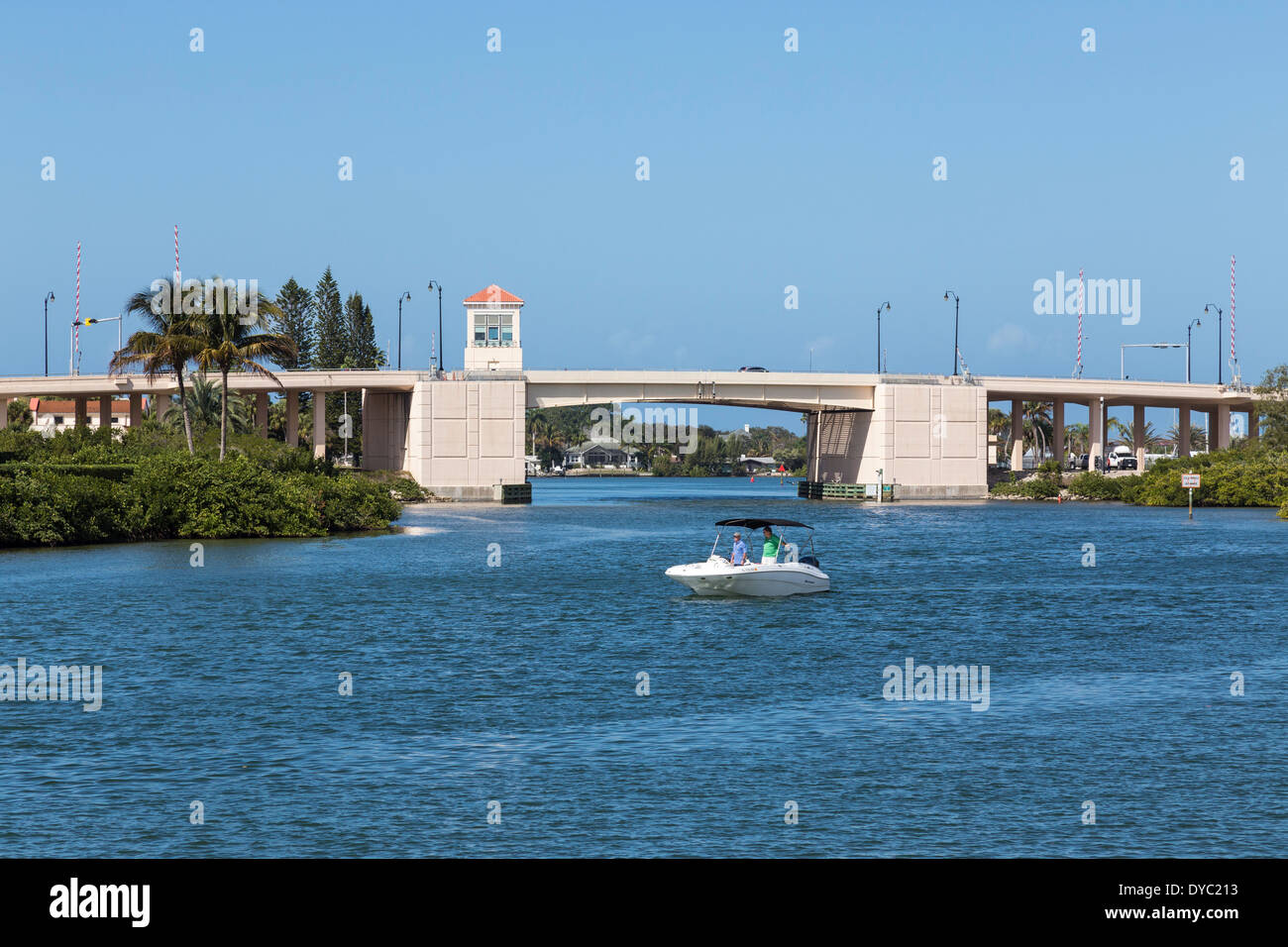 L'Intracoastal Waterway à Venice, Florida, USA Banque D'Images