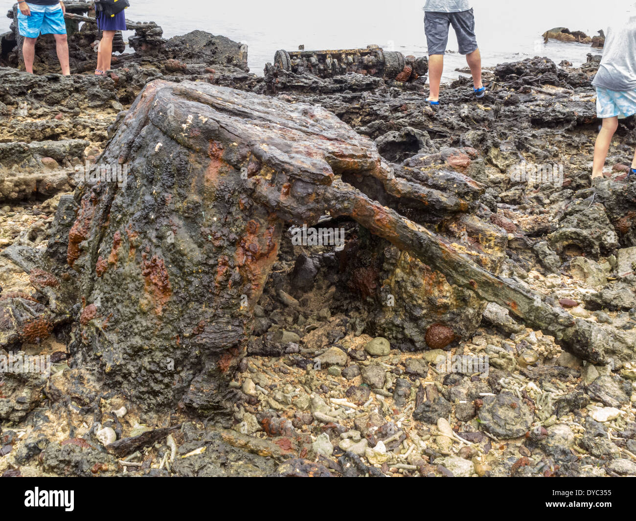 Million Dollar Point, Vanuatu. US WW2 dumping des machines militaires à la fin de la guerre. Banque D'Images