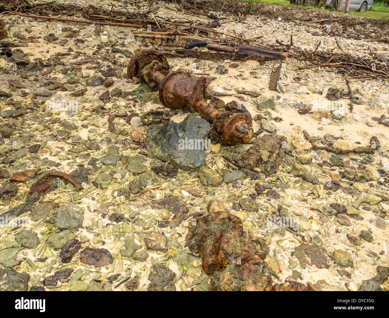 Million Dollar Point, Vanuatu. US WW2 dumping des machines militaires à la fin de la guerre. Banque D'Images