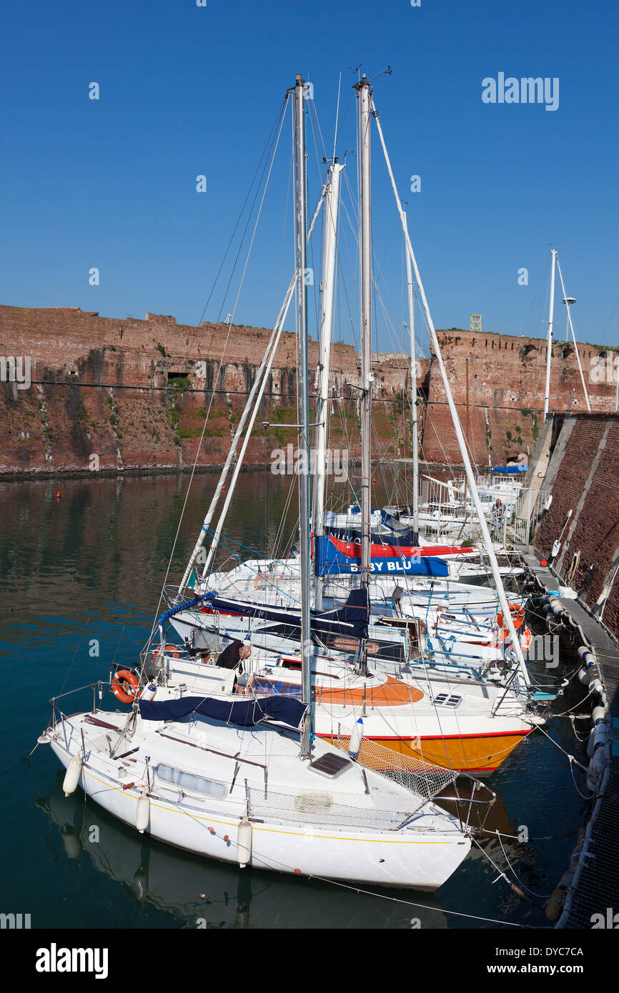 Port de Livourne, Toscane, Italie Banque D'Images