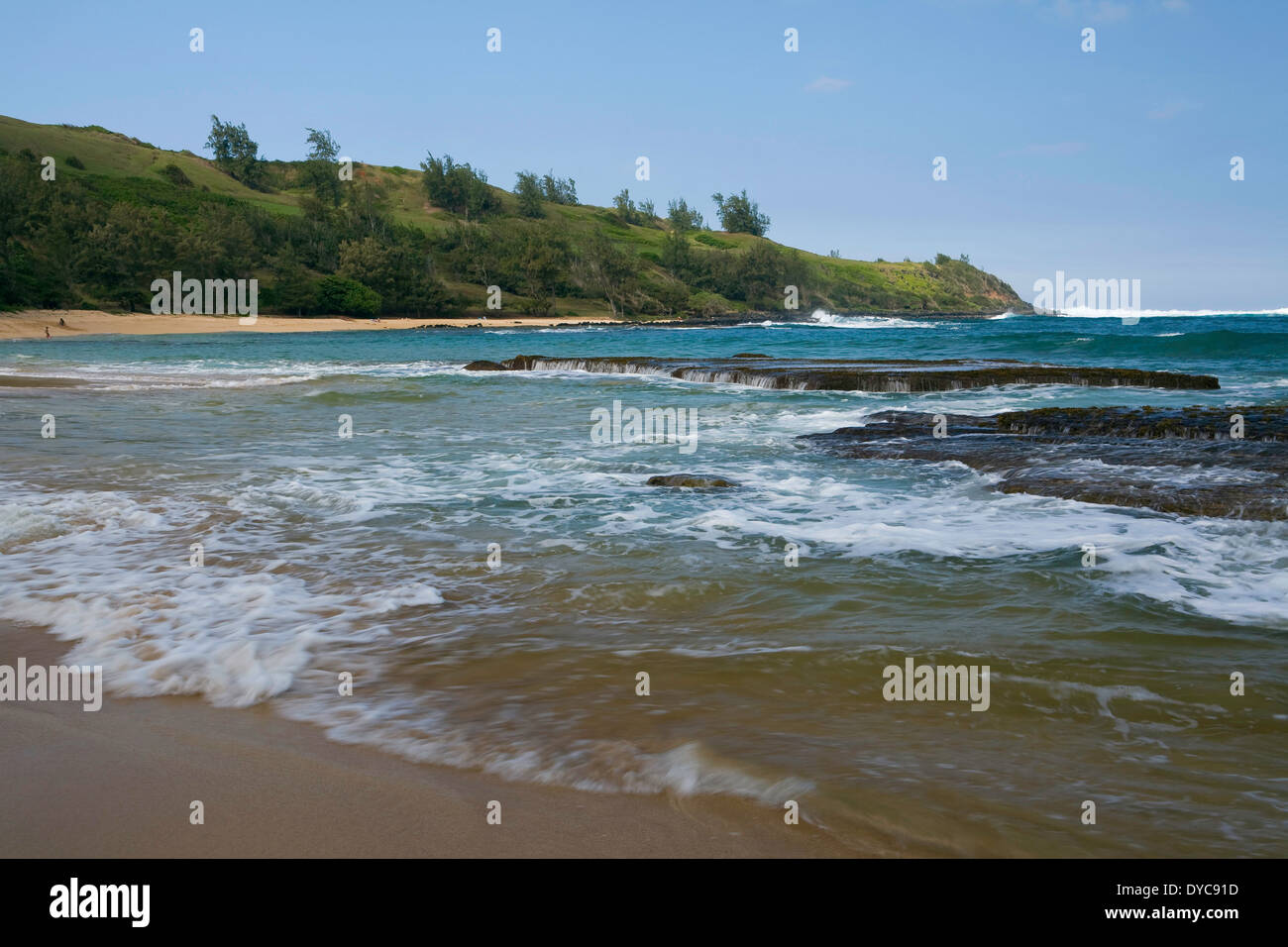 Maloa'une plage sur l'île de Kauai, Hawaii. USA Banque D'Images