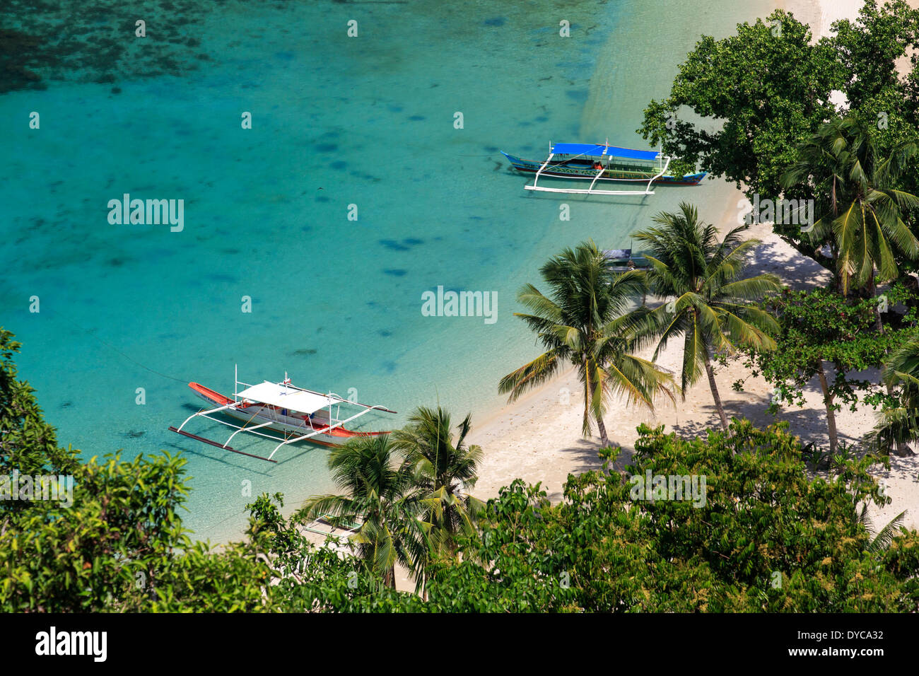 Philippines, Palawan, Port Barton, Turtle Bay Banque D'Images