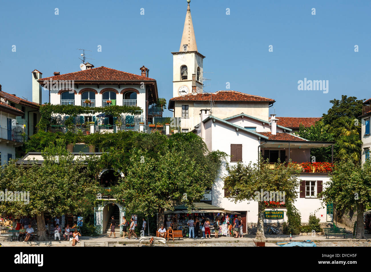 Isola dei Pescatori, Lake Maggiore, Piémont, Italie Banque D'Images