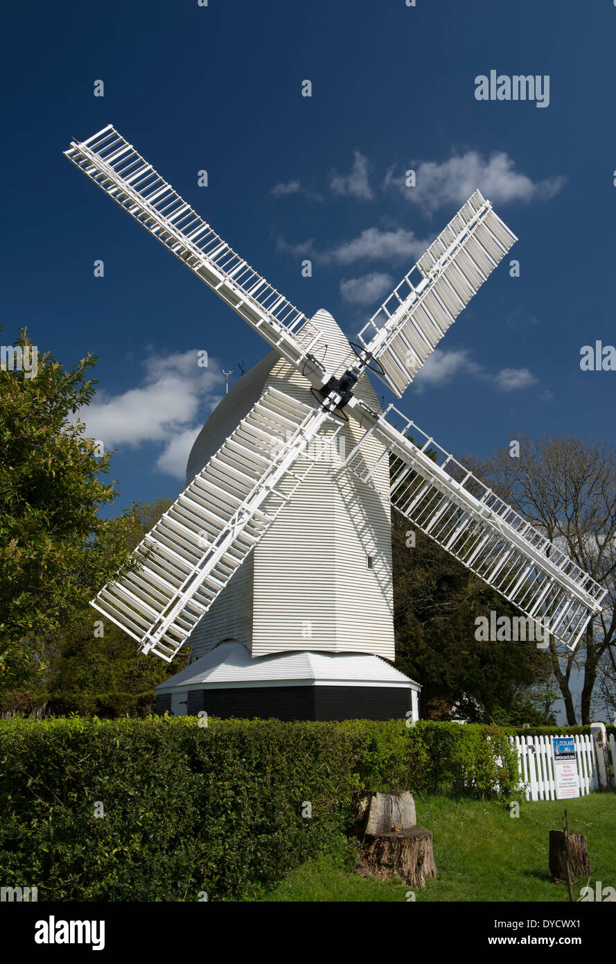 Rebecq-rognon mill, un exemple d'une usine de poste, près du village de Keymer, West Sussex Banque D'Images