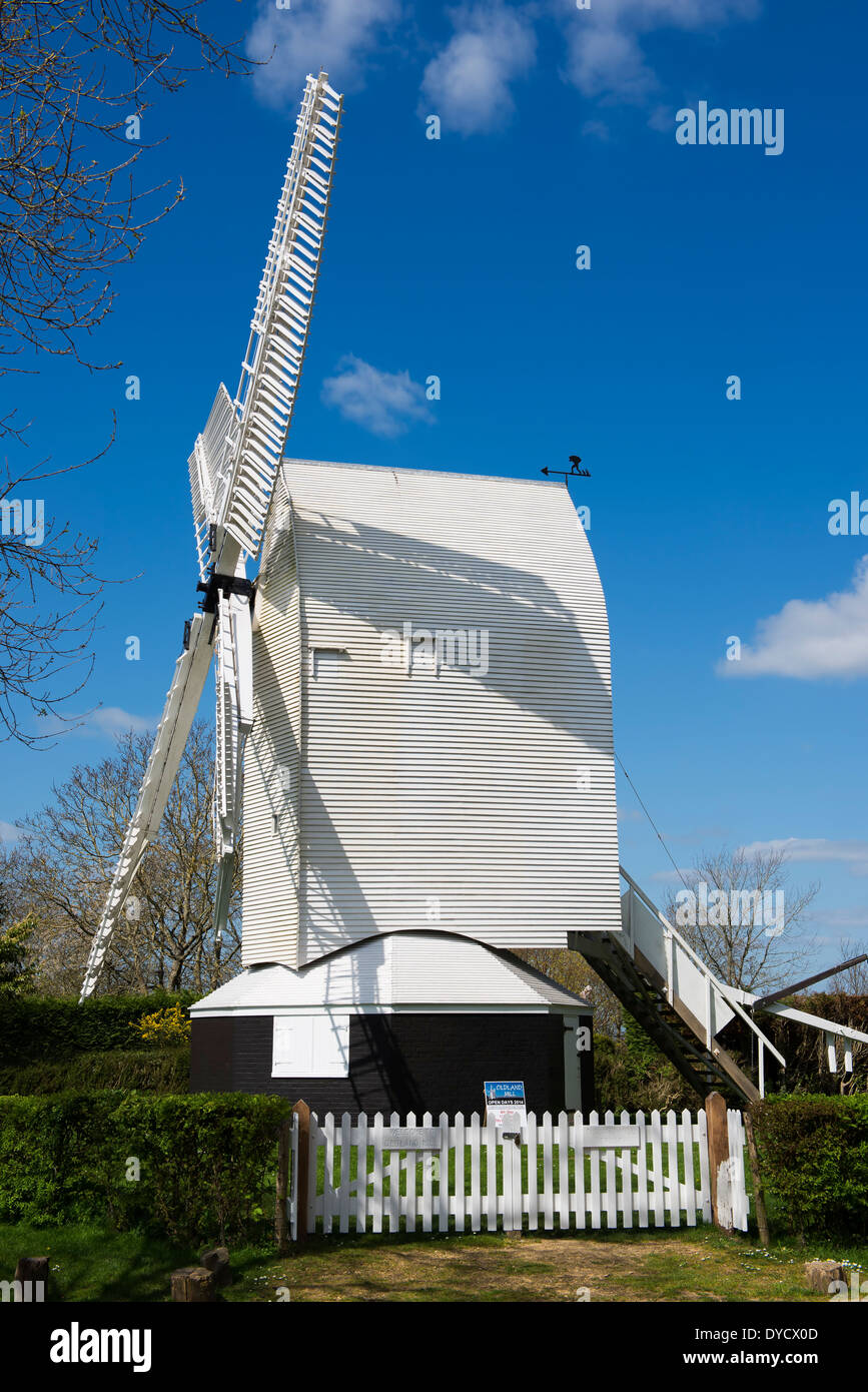 Rebecq-rognon moulin, un poster moulin, près du village de Keymer dans West Sussex, UK Banque D'Images