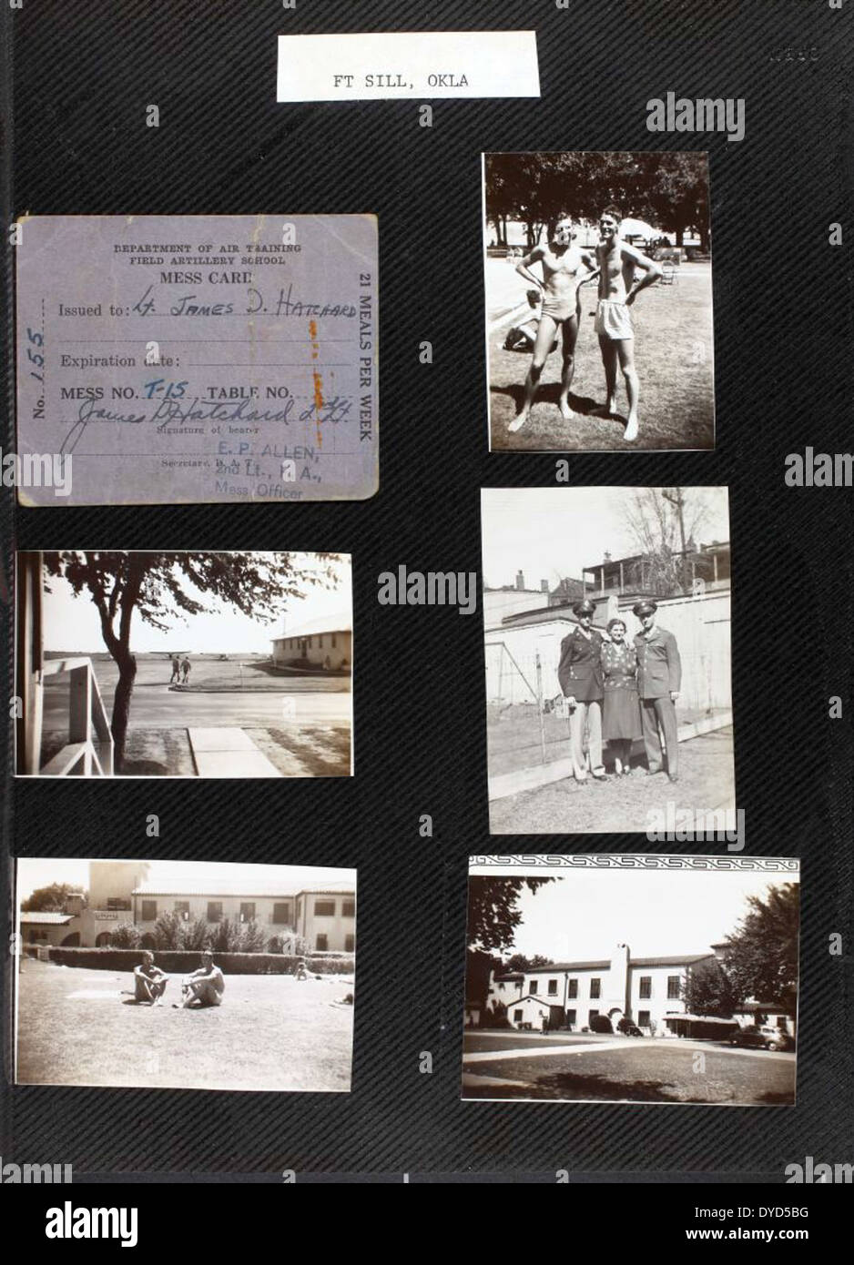 L’image de l’album de James Hatchard capture la 94e division d’infanterie pendant la Guerre mondiale IIe. Hatchard, en tant qu’officier de liaison, a contribué aux opérations militaires en Europe. Banque D'Images