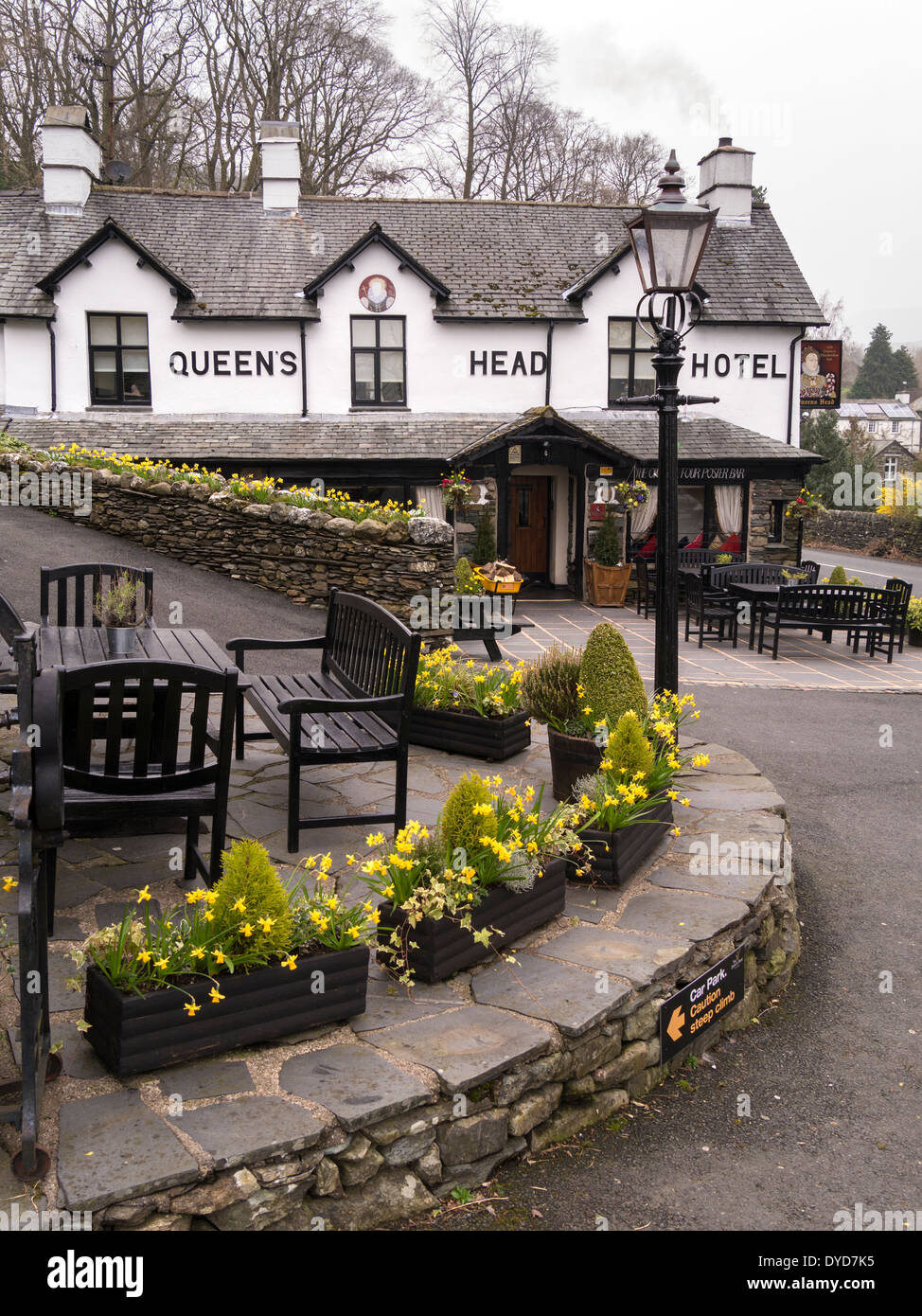 Queens Head Hotel, Troutbeck, Lake District, Cumbria, England, UK Banque D'Images
